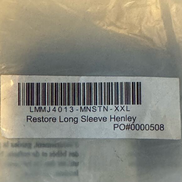 Lahgo by Lunya  Gray Restore Long Sleeve Henley Shirt NWT Size 2XL - Picture 9 of 9